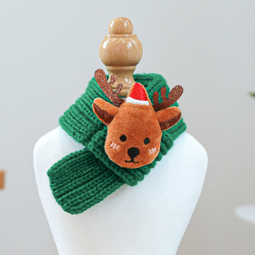 Pet soft warm Christmas scarf Puppy&cat scarf