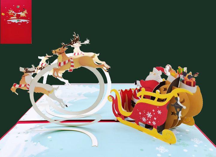 3D Christmas Holiday Greeting Cards Christmas Gift Card