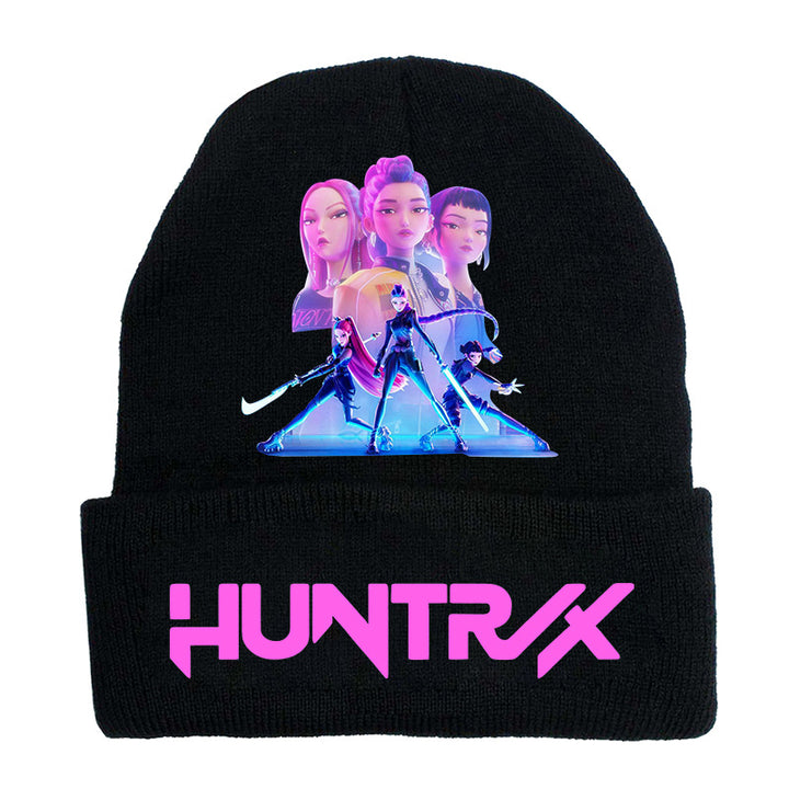 Kpop Demon Hunters knitted beanie hat-black
