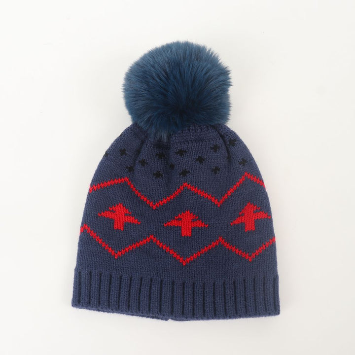 Baby toddler Christmas knitted hat jacquard beanie