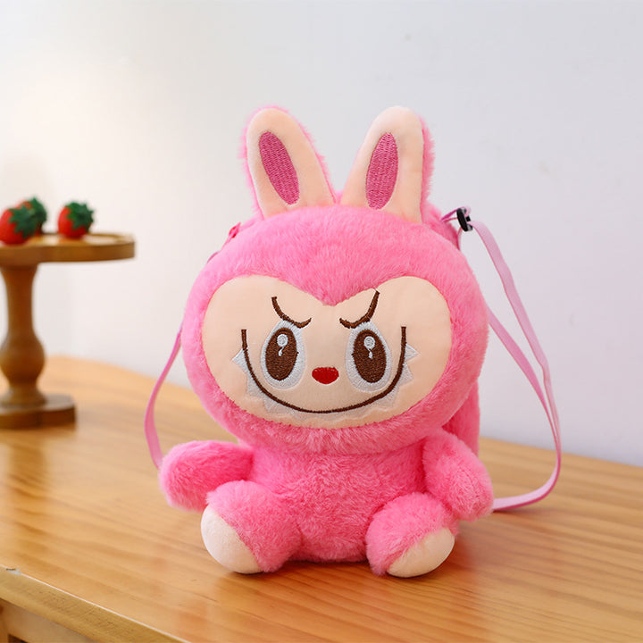 Labubu doll plush small bag cartoon labubu mobile phone bag