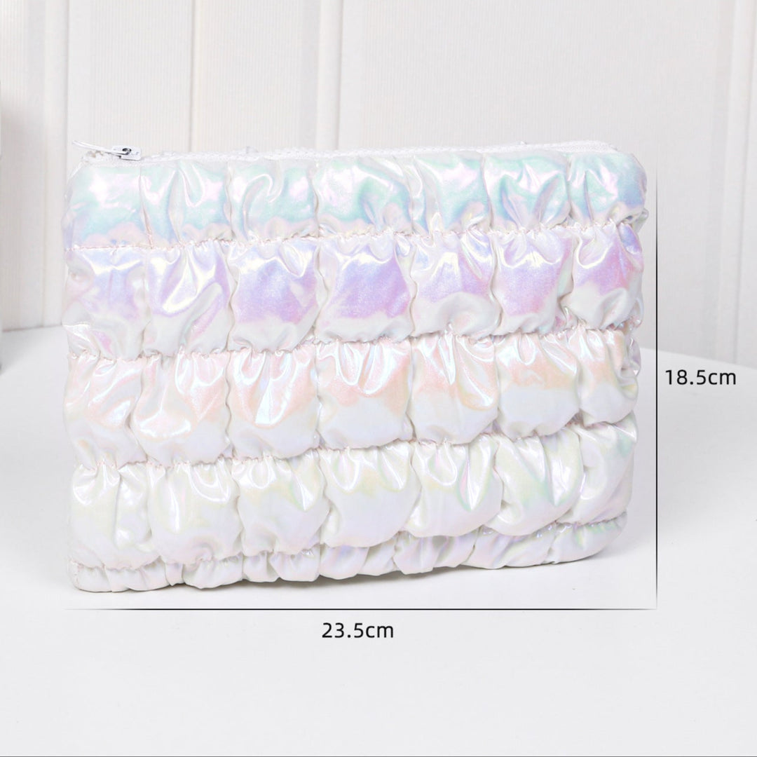 Puffer cosmetic bag portable toiletry storage bag