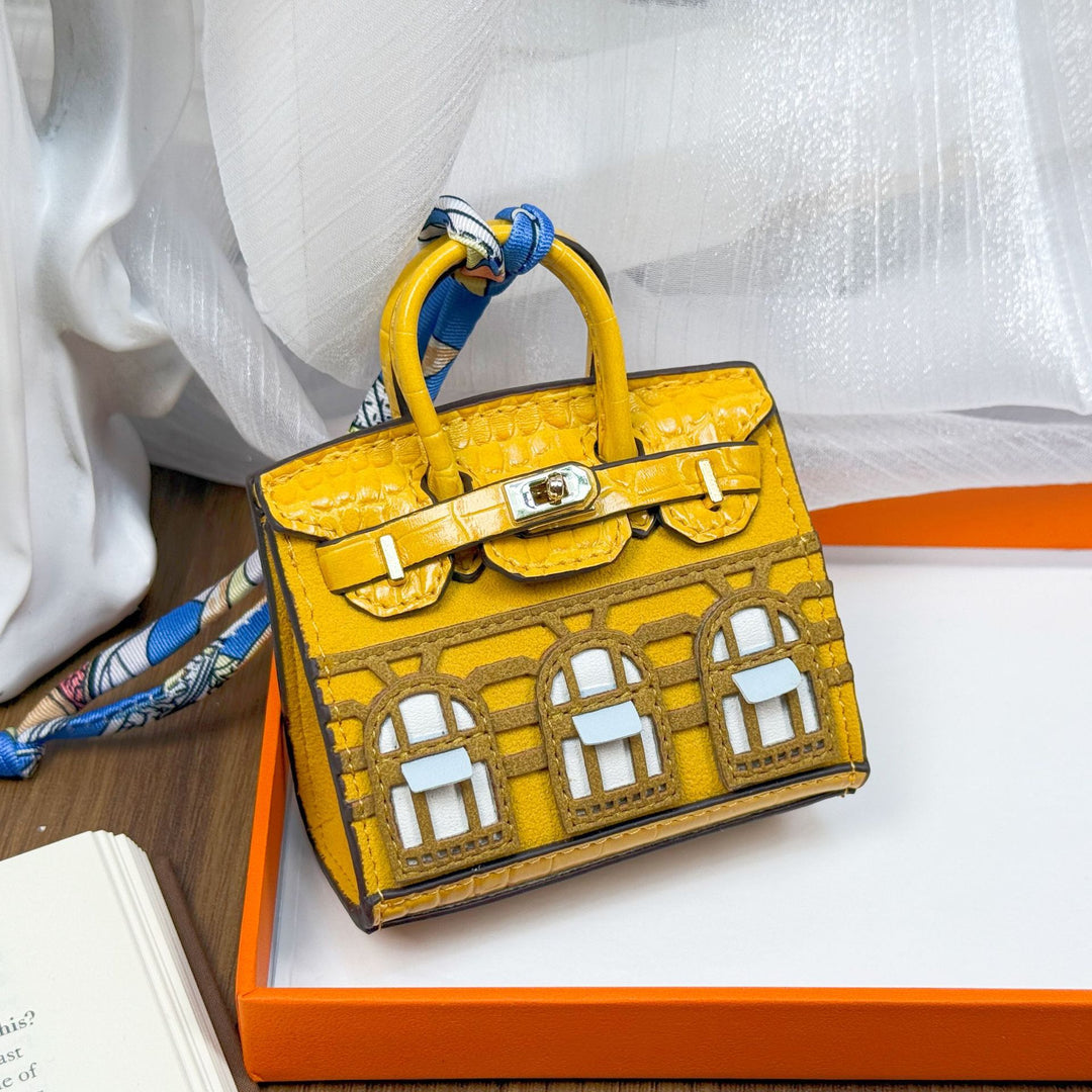 Mini House Bag Charm designer Bag Pendant-Retro series