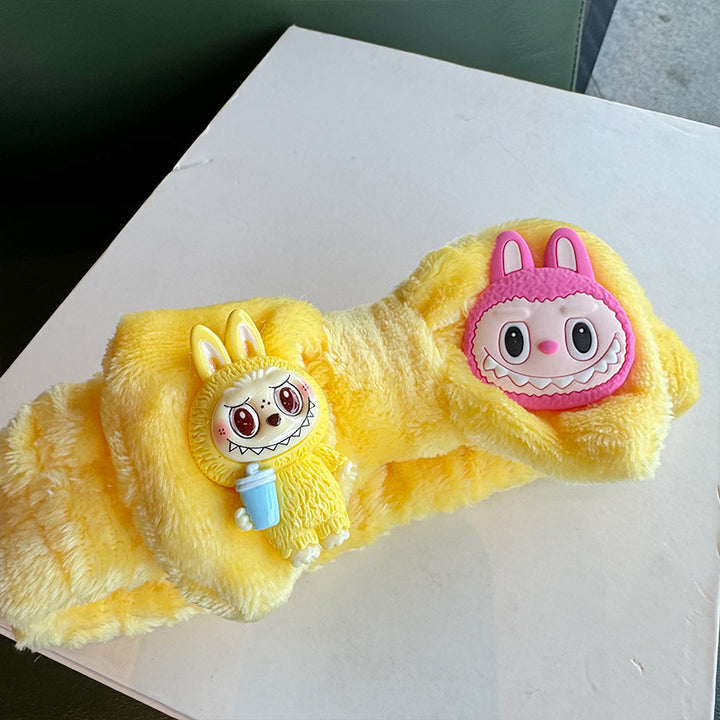 Cute labubu monster wash SPA headband makeup headband