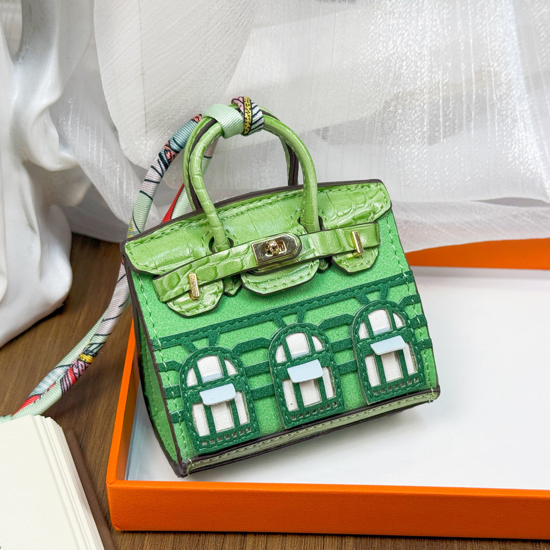 Mini House Bag Charm designer Bag Pendant-Retro series