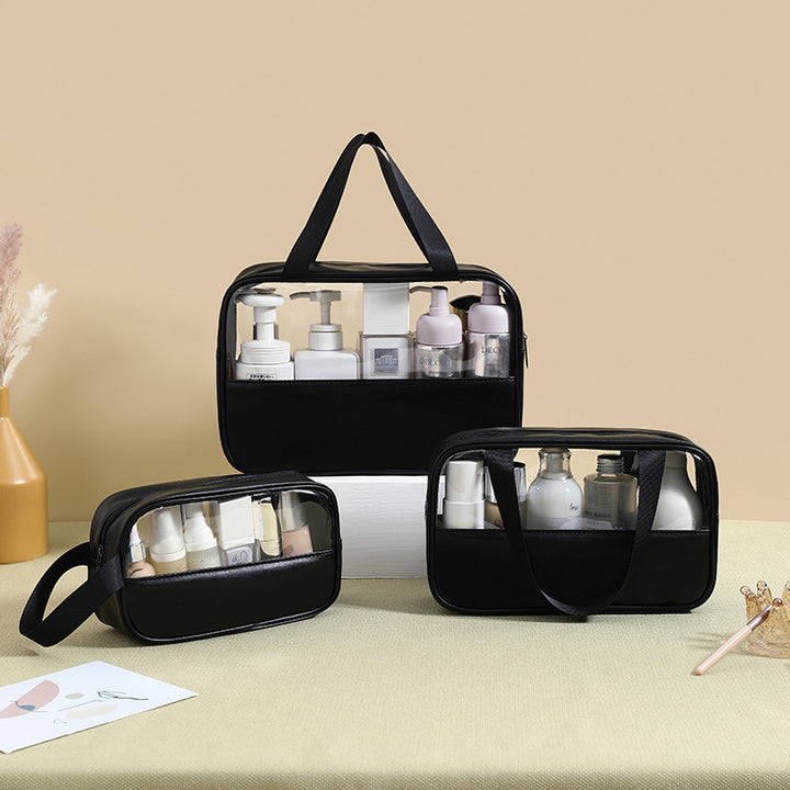 PVC large capacity cosmetic bag portable travel bag-3pcs set