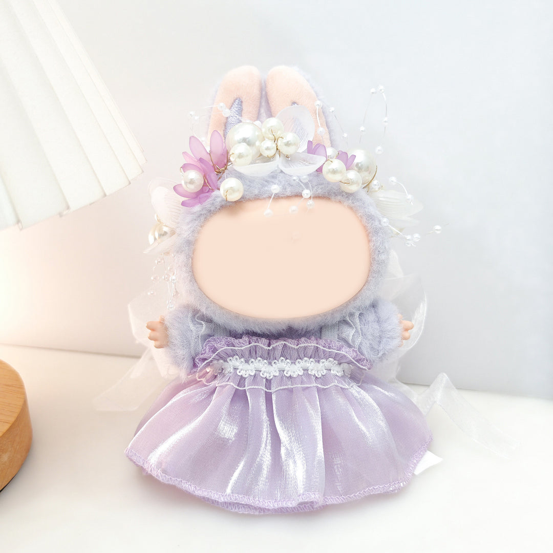 Labubu Pearlescent princess mesh dress dolls clothes
