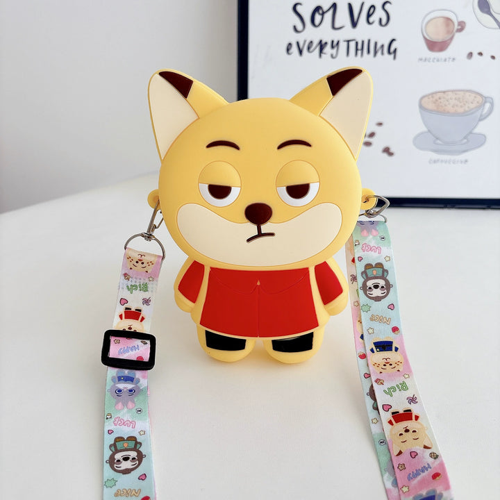 Cute and versatile cartoon crossbody silicone bag for kids