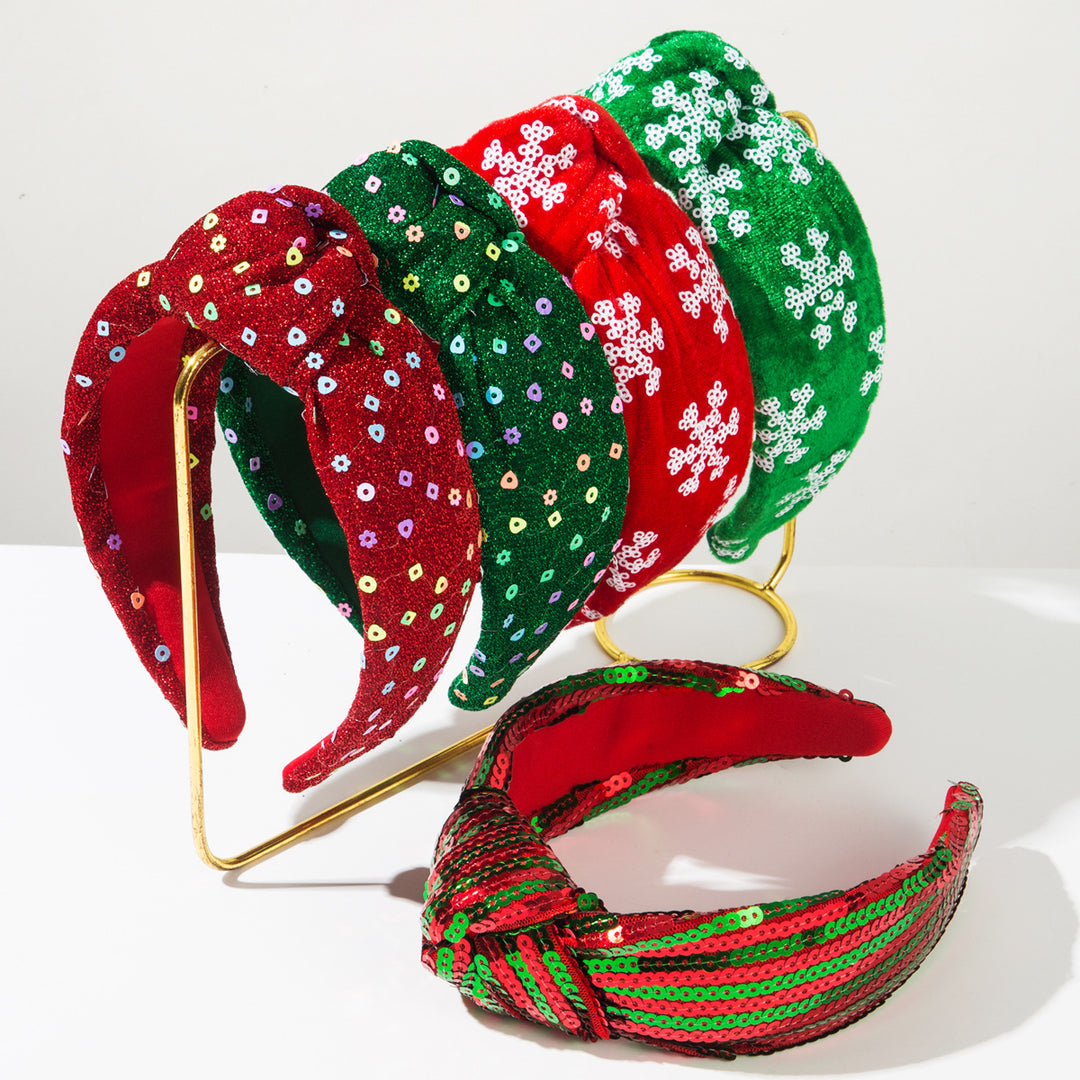 Christmas Sequins Snowflake Headband Party Hair Accessory