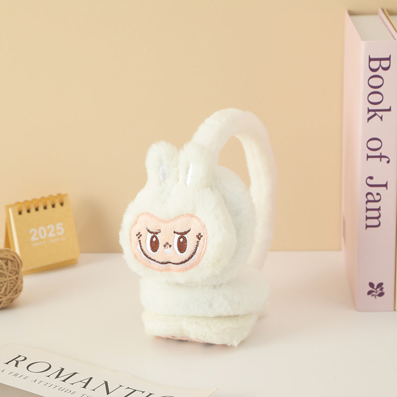 Cute monster plush furry earwarmers cartoon winter earmuffs