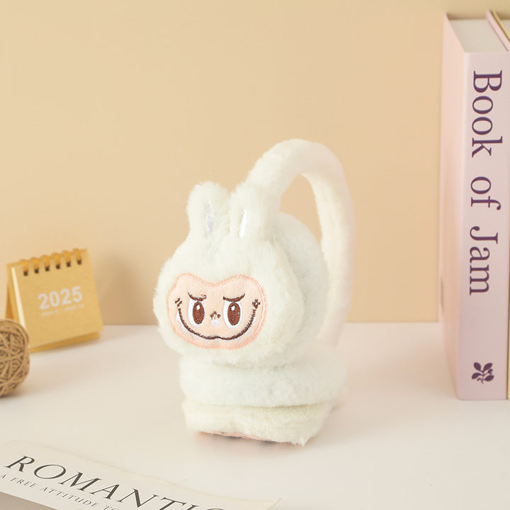 Cute monster plush furry earwarmers cartoon winter earmuffs