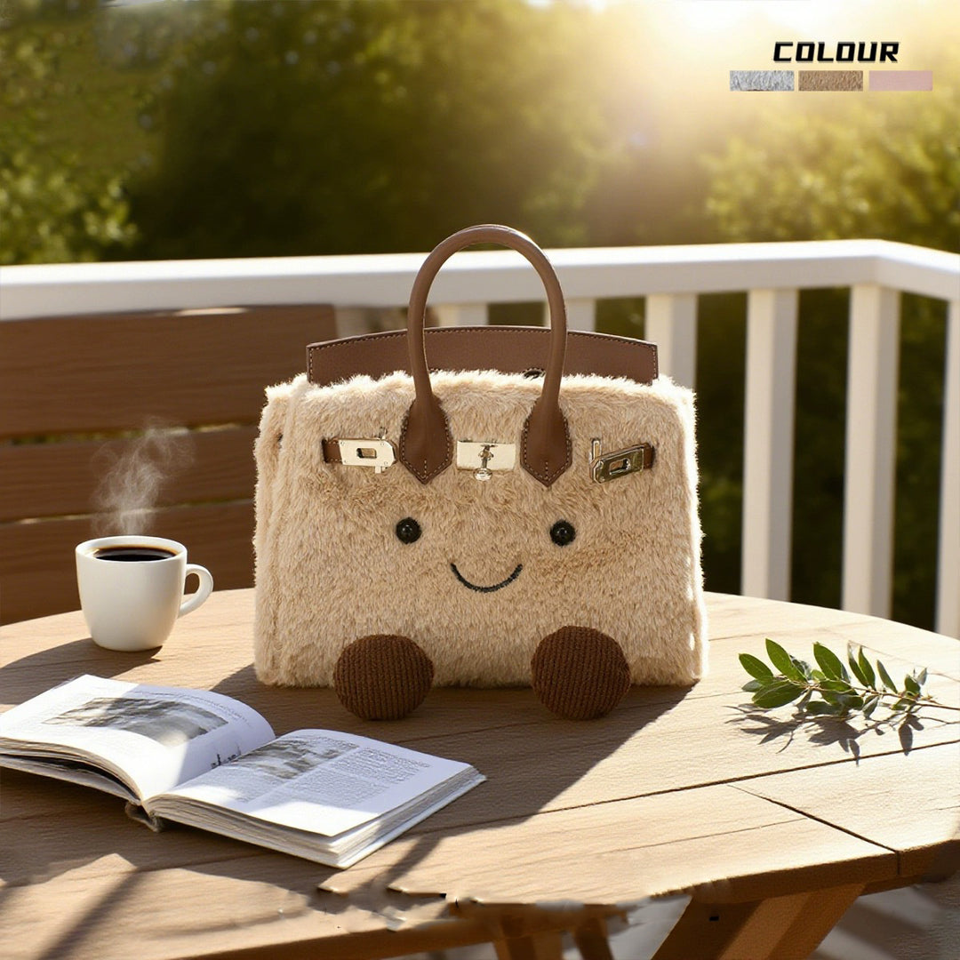 Winter Cartoon Furry Bag Kelly Handbag for women