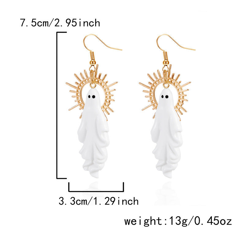 Halloween Fun Creative Ghost Earrings halloween gifts