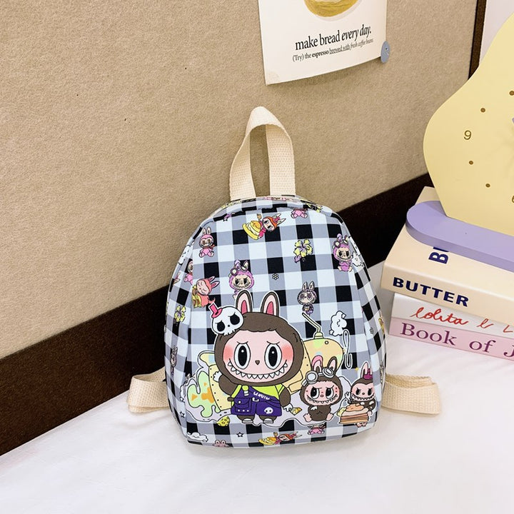 Cute children's kindergarten schoolbags with labubu printed