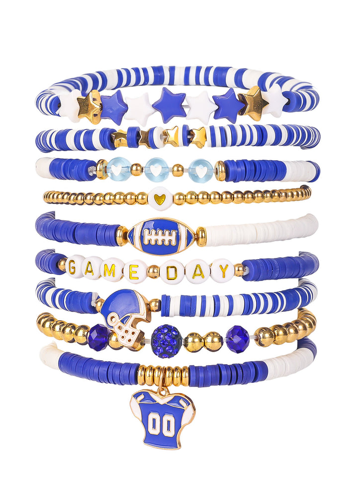 Football Game Day multi-layer beaded bracelets