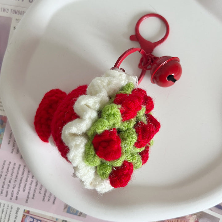 Valentine's Creative hand-woven rose bouquet bag charm gift