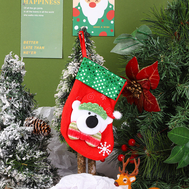 Christmas socks decoration small Christmas Santa Claus gift bag