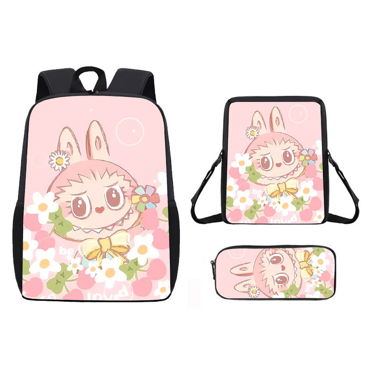 Labubu school bag 3PCS set backpack pencil case