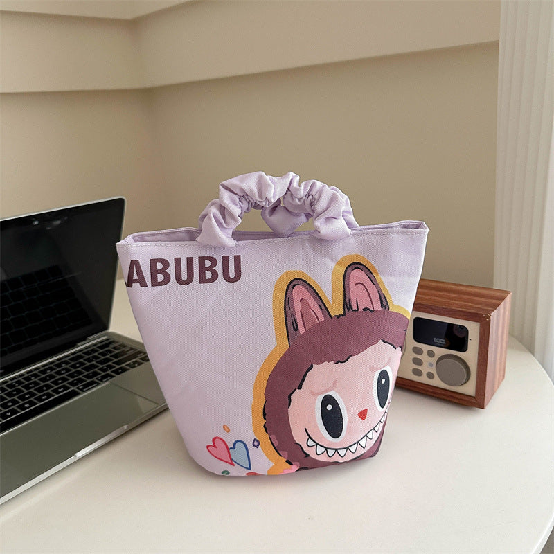 Labu cartoon cute handbag Korean portable labubu bucket bag
