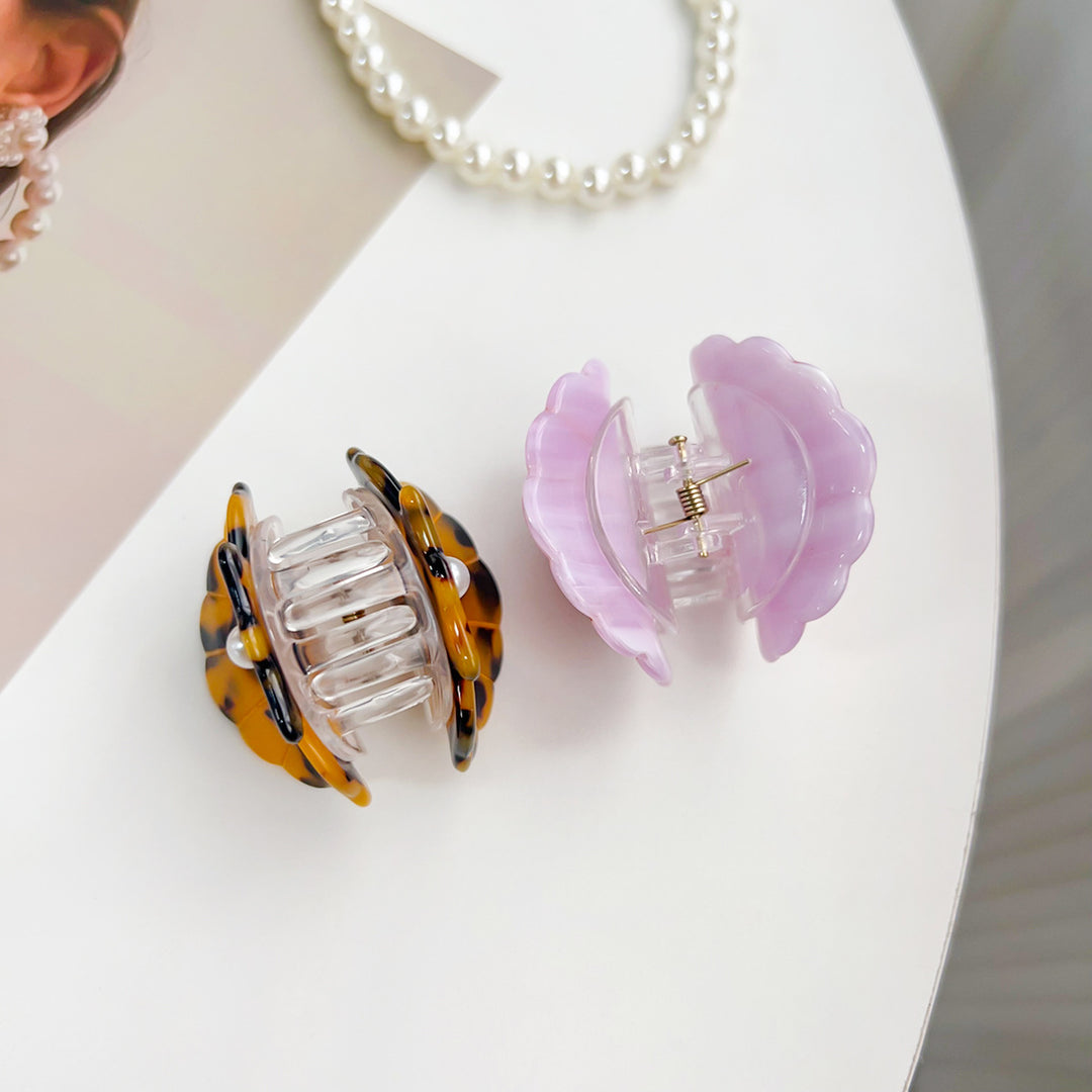 Summer Seaside Pearl Shell Acetate Hair claw clips