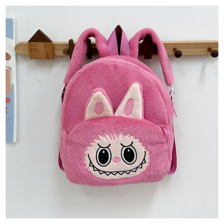 Cartoon labubu furry backpack children's plush backpack