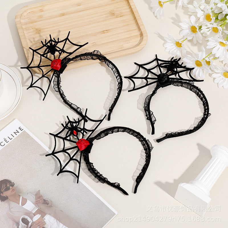 Halloween lace spider web headband creative Halloween headband