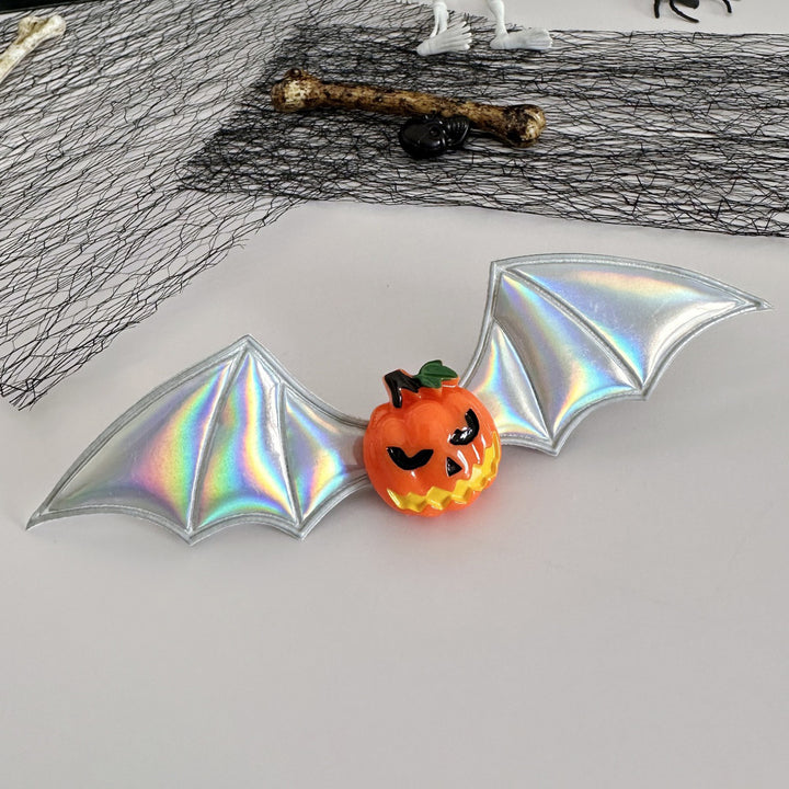 Halloween dark magic devil bat wings hair clip