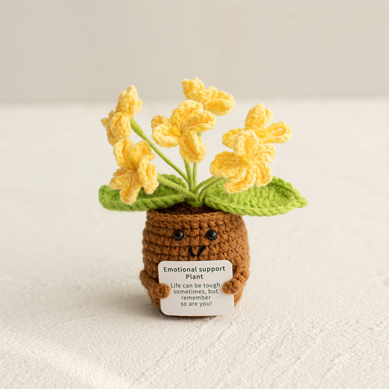 Handmade crochet flower ornaments-forget me not