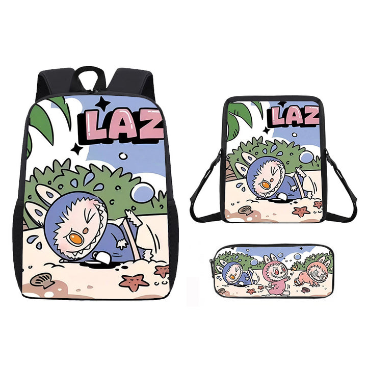 Labubu school bag 3PCS set backpack pencil case
