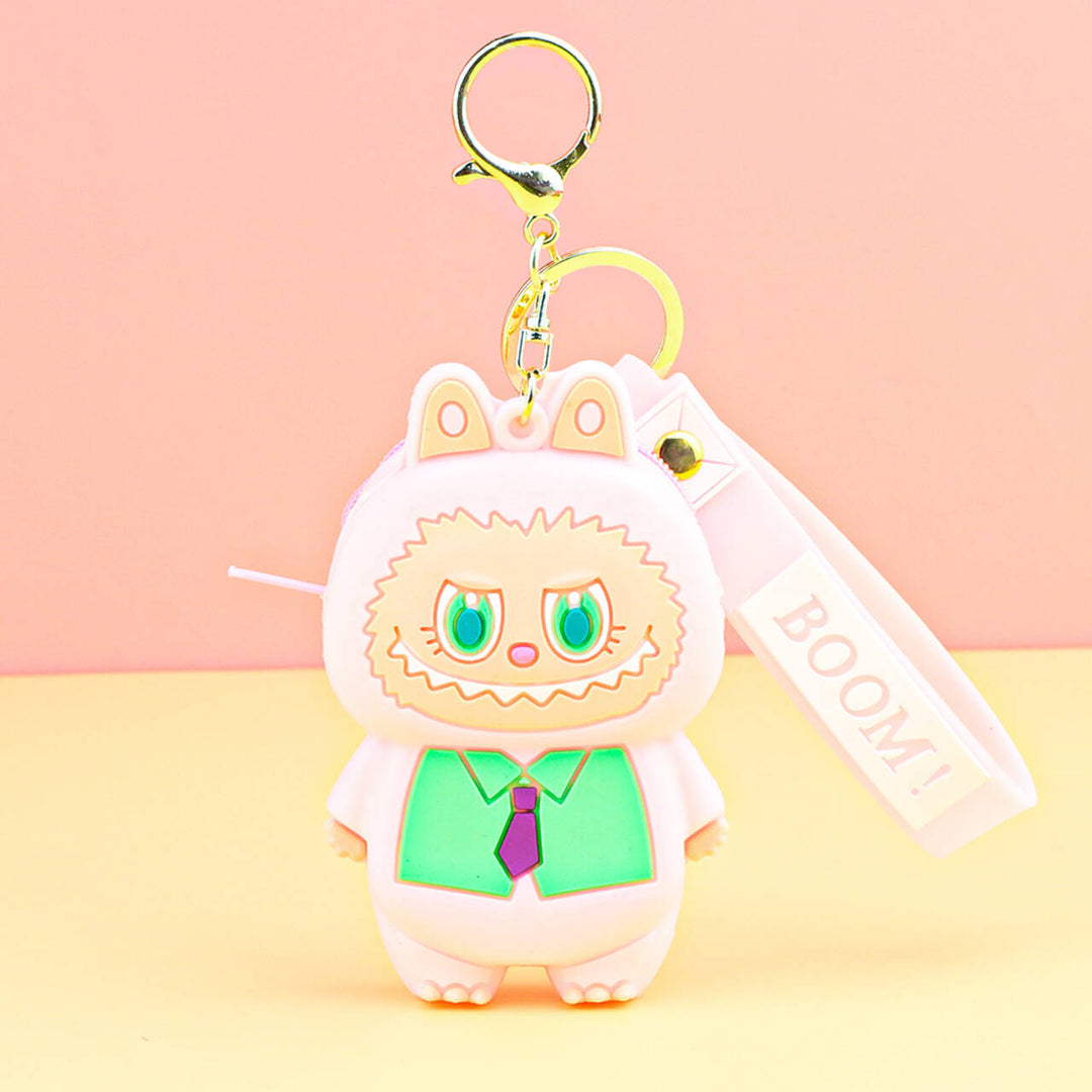 Children's silicone labubu coin purse key chain pendant gift