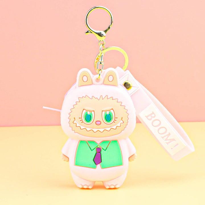 Children's silicone labubu coin purse key chain pendant gift
