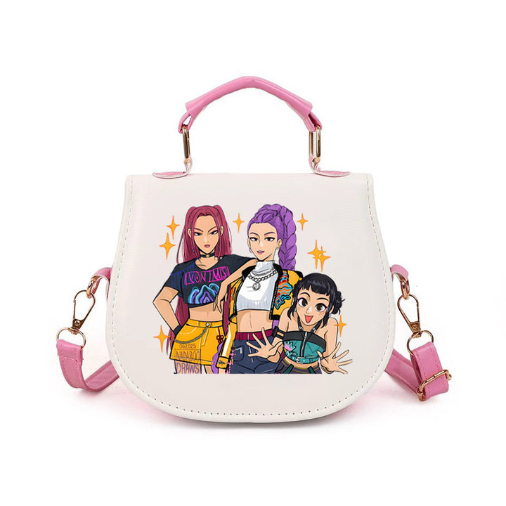 Kpop Demon Hunter small PU handbag shoulder bag-pink