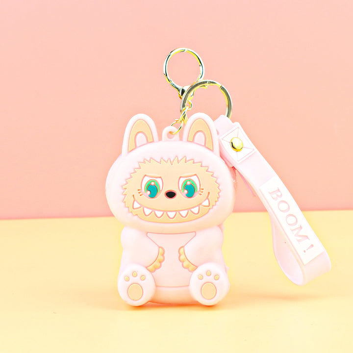 Children's silicone labubu coin purse key chain pendant gift
