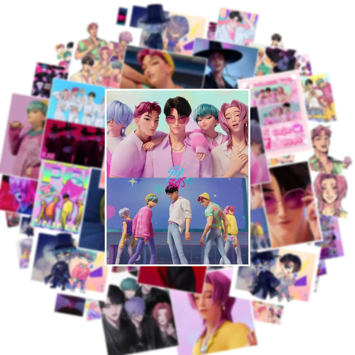 KDH K-pop inspired Waterproof deco Stickers Pack of 50