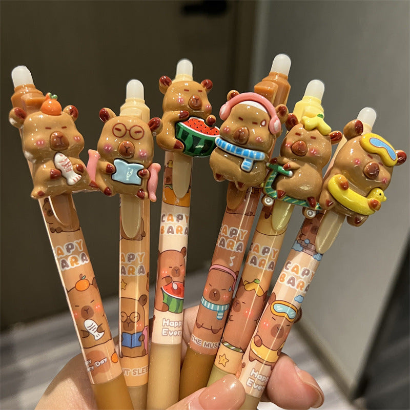 Labubu erasable press gel pen-6pcs set