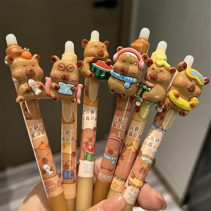 Labubu erasable press gel pen-6pcs set