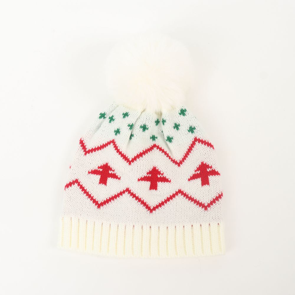 Baby toddler Christmas knitted hat jacquard beanie