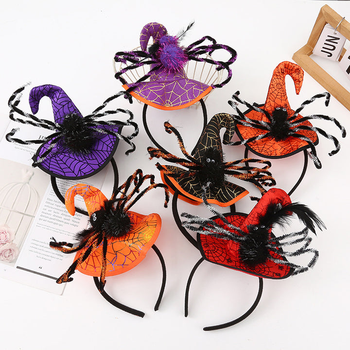 Halloween witch hat spider headband Halloween hair accessories