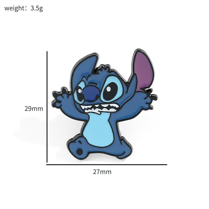 Cute cartoon Stitch metal alloy brooch Stitch badge