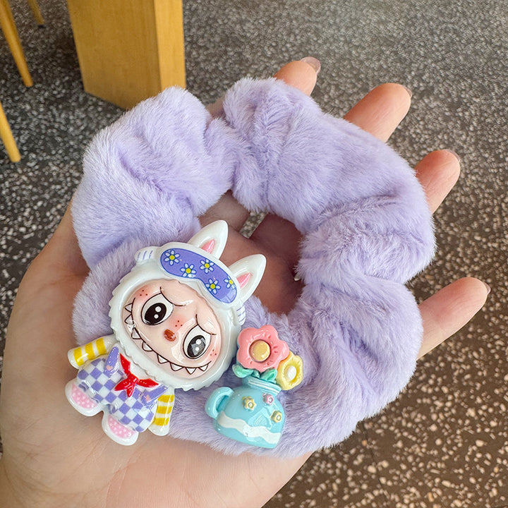 Funny Labubu plush hair rope labubu hair rubber band