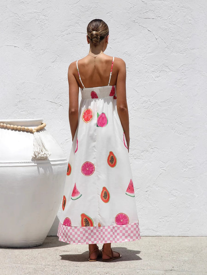 Seaside beach Sling Swing Dress for holiday