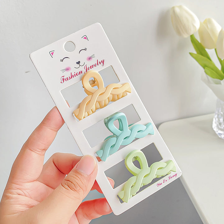 Candy color small clip girls hair clip set