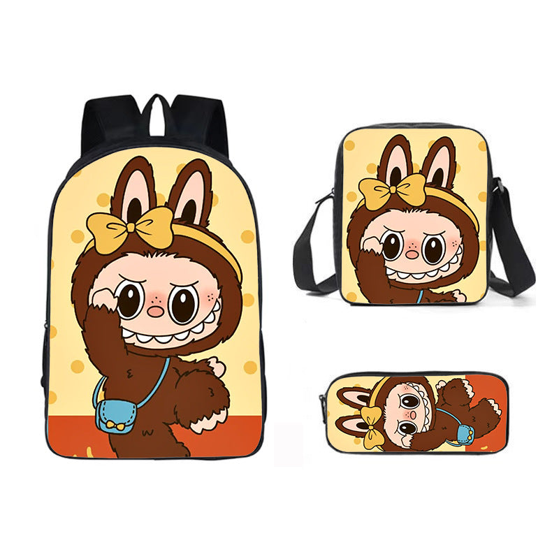 Labubu school bag 3PCS set backpack pencil case