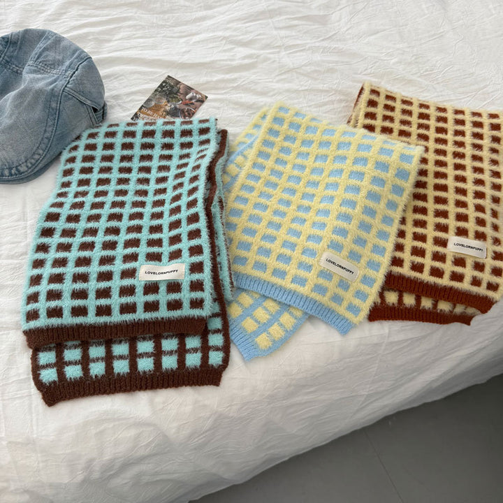 Waffle soft cozy warm scarf