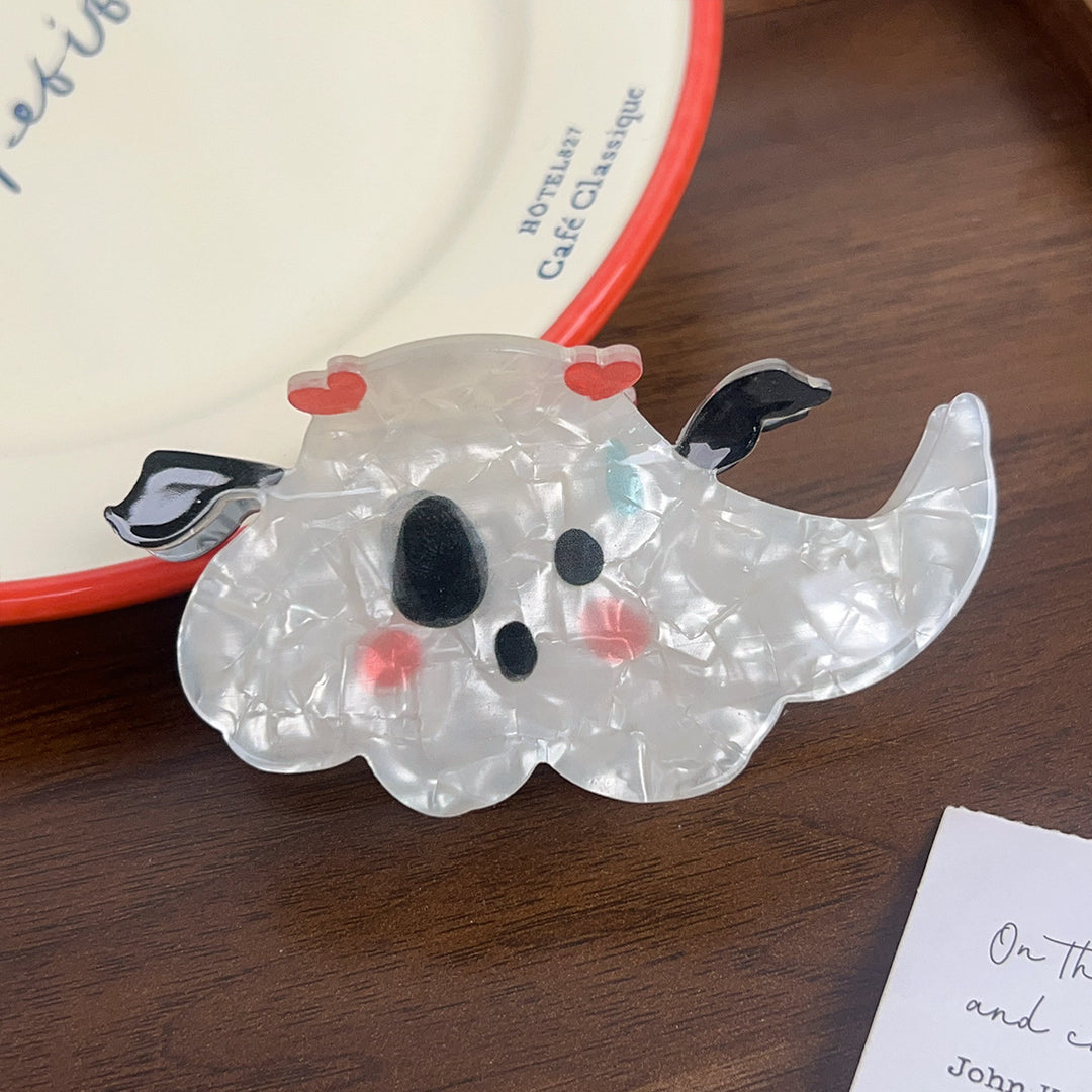 Halloween pumpkin ghost funny shark hair clip