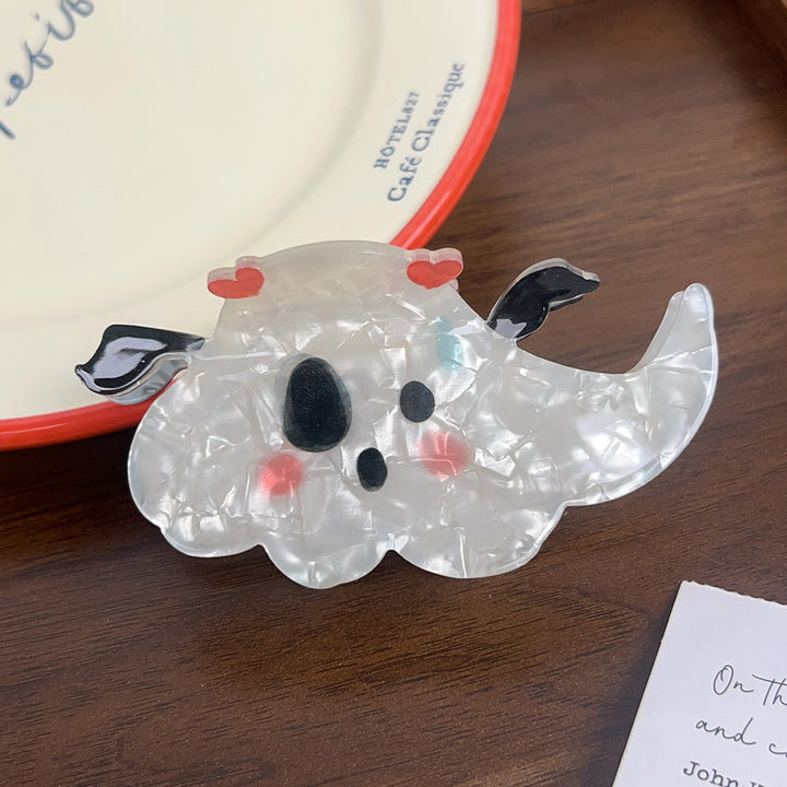 Halloween pumpkin ghost funny shark hair clip