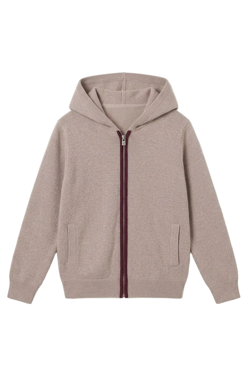 Hooded Knitted Cardigan Casual Trousers Set for Boys and Girls