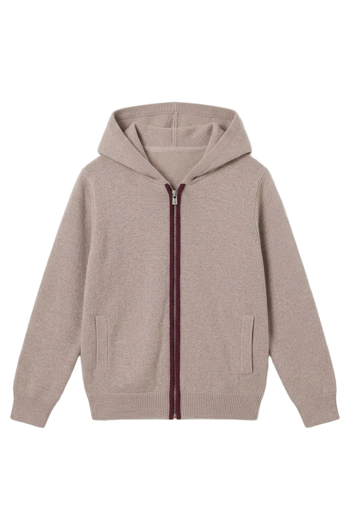 Hooded Knitted Cardigan Casual Trousers Set for Boys and Girls