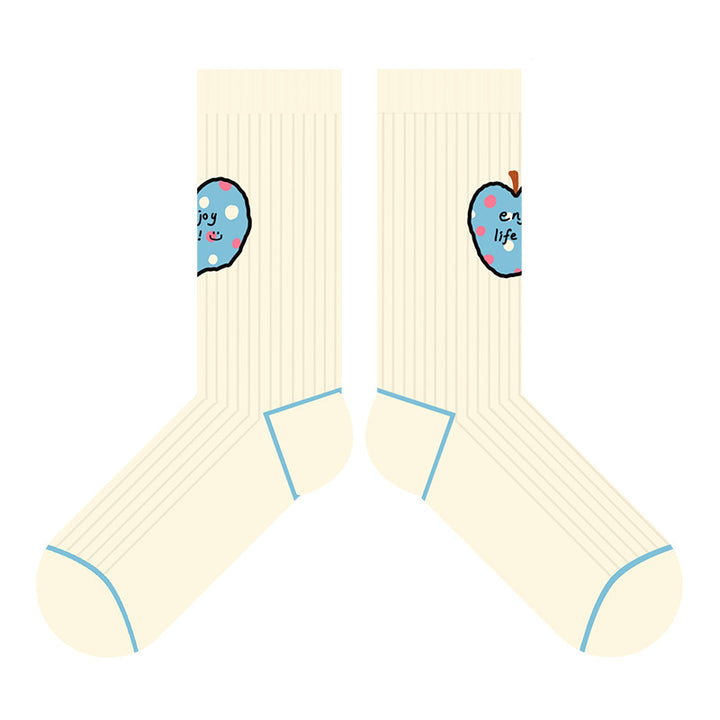 Sweet heart pattern mid-calf socks Valentine's socks