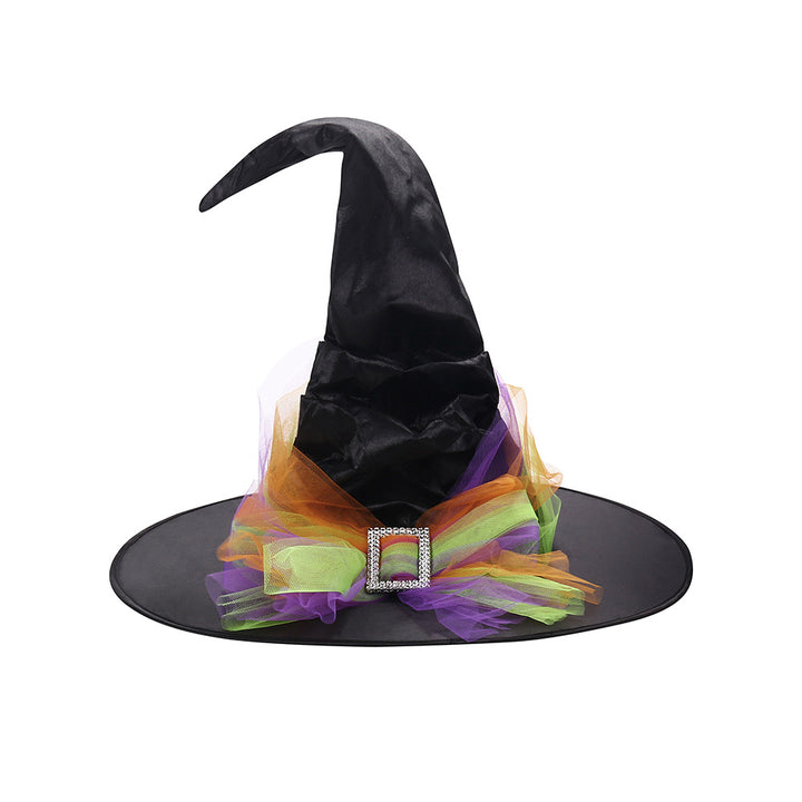 Halloween Mesh sequin Witch Hat Halloween Party Witch Hat